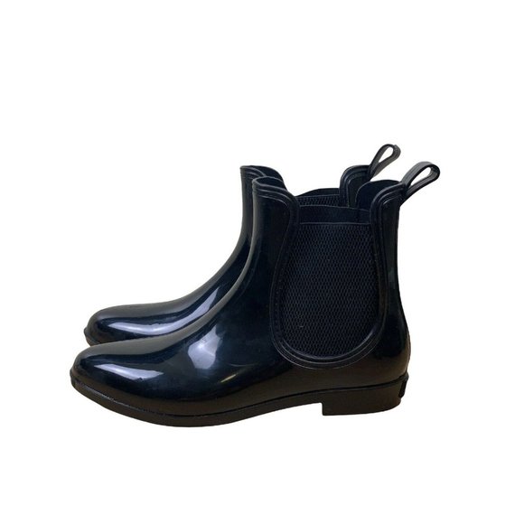 Womens Seven 7 Hunter Chelsea Style  ankle rain boots Black size 9 rubber - Picture 5 of 11